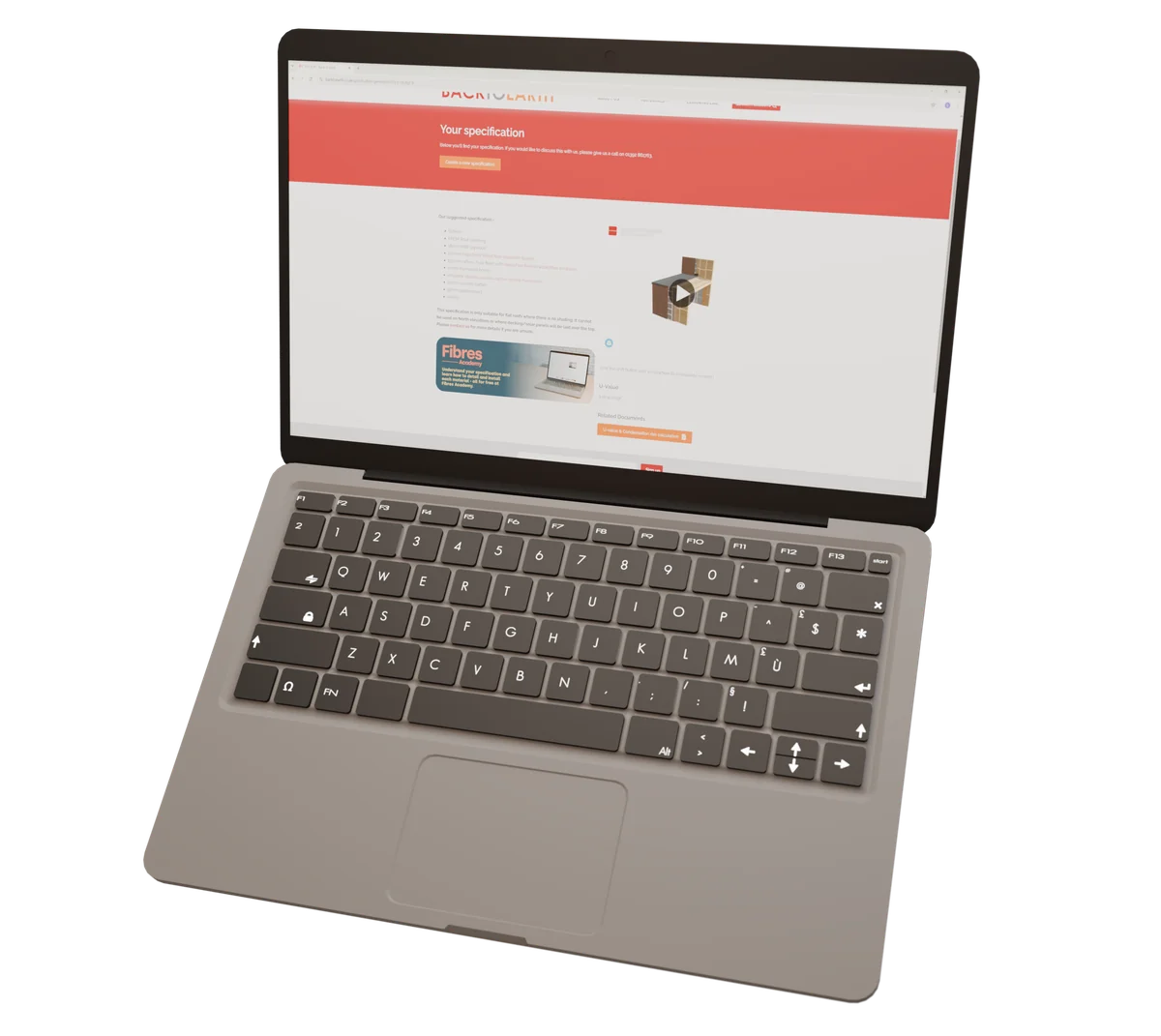 Specification Generator on laptop