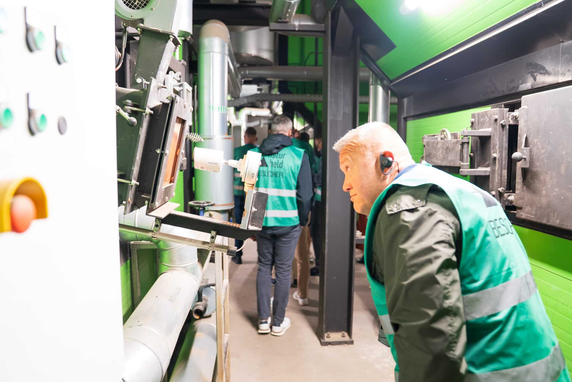 Viewing the biomass furnace